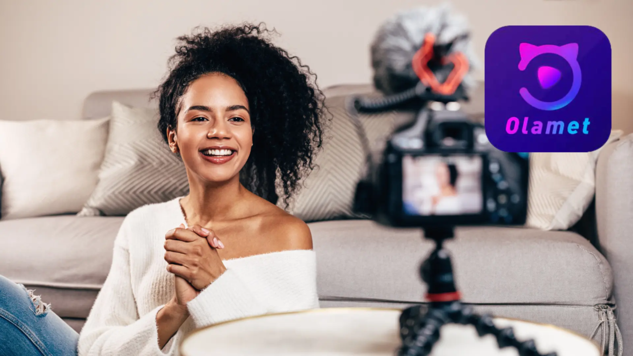 A user engaging with her global audience on Chamet Live Streaming. (27)