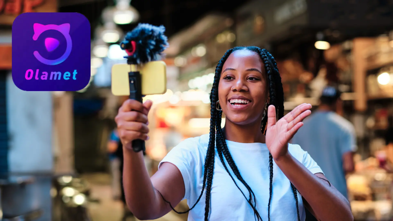 A user engaging with her global audience on Chamet Live Streaming. (30)